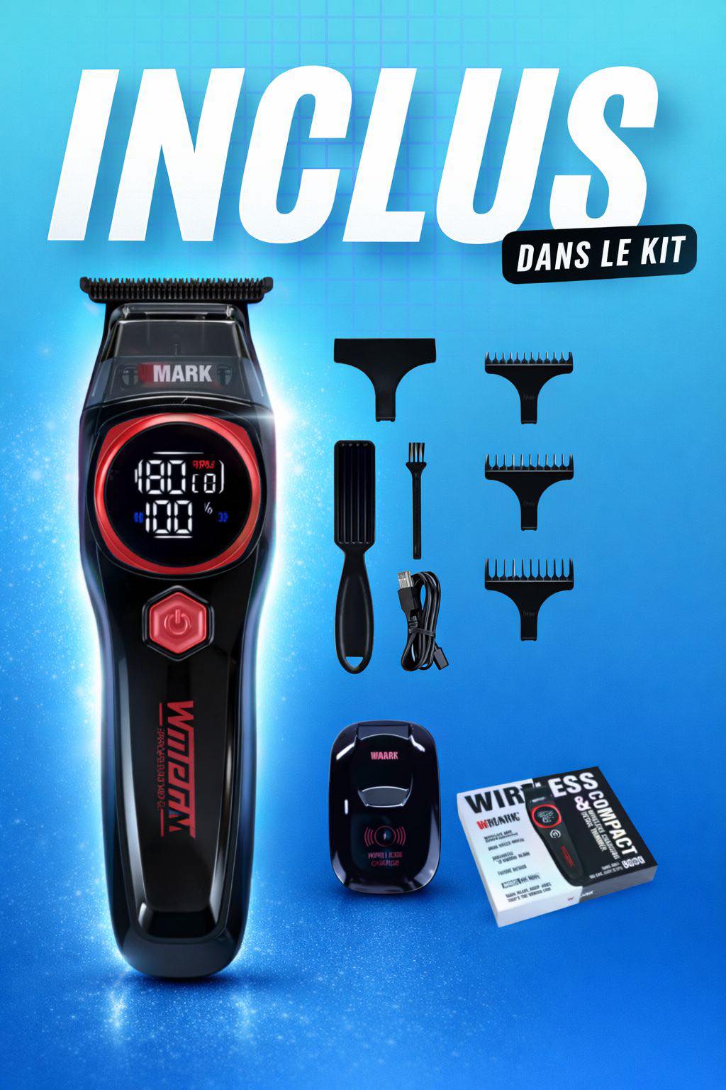 💈 WMARK NG-8204 – TRIMMER PROFESSIONNEL SANS FIL 🔥
